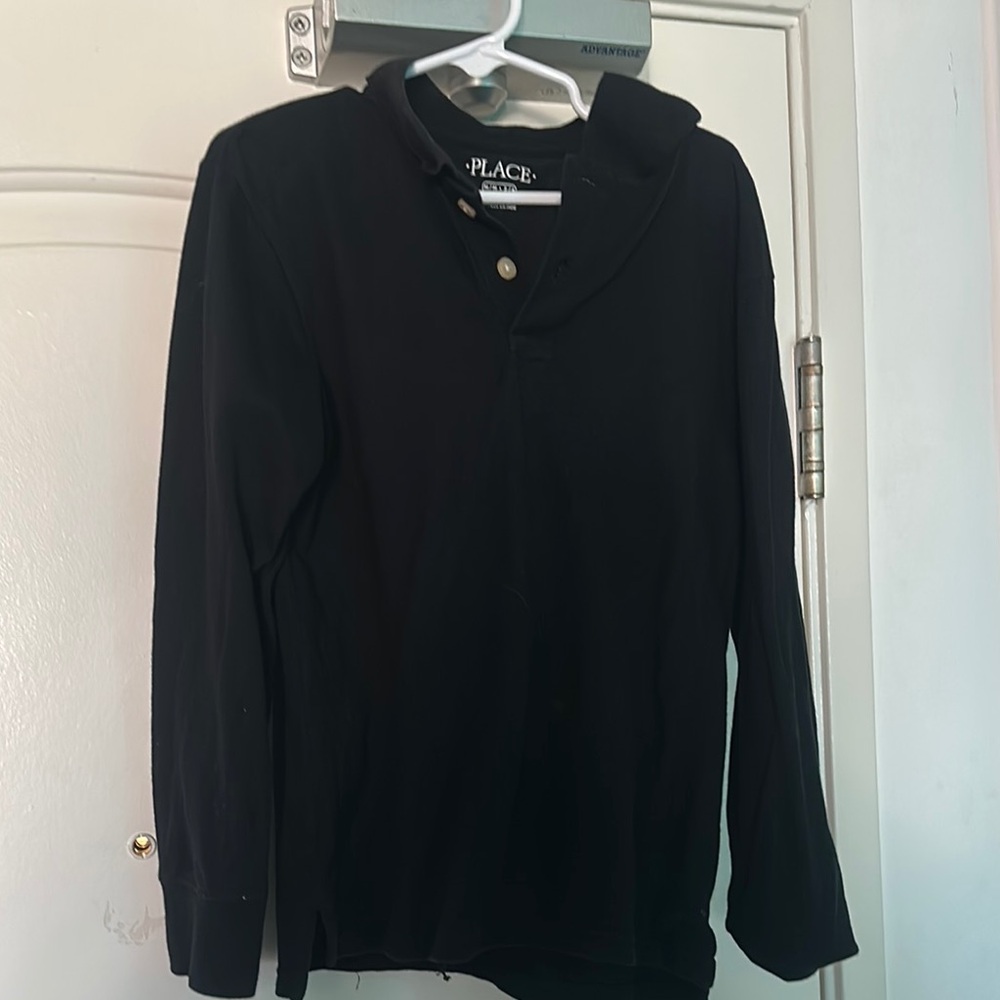 Children’s Place boys Black Long Sleeve Shirt